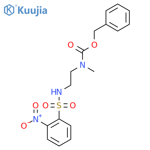 benzyl N-methyl-N-[2-(2-nitrobenzenesulfonamido)ethyl]carbamate structure