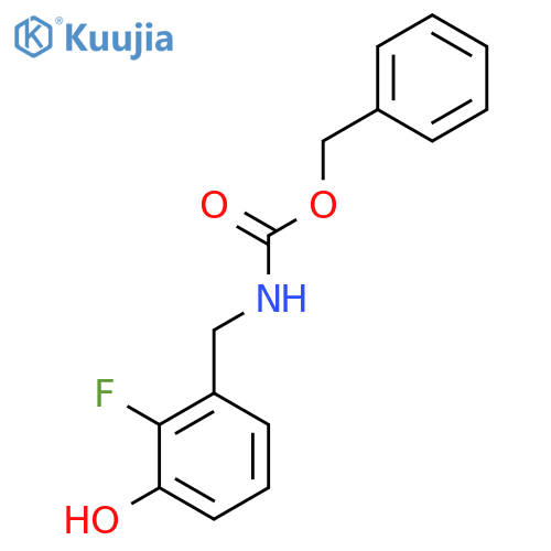 benzyl N-[(2-fluoro-3-hydroxyphenyl)methyl]carbamate structure