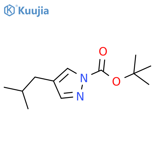 tert-butyl 4-(2-methylpropyl)-1H-pyrazole-1-carboxylate structure