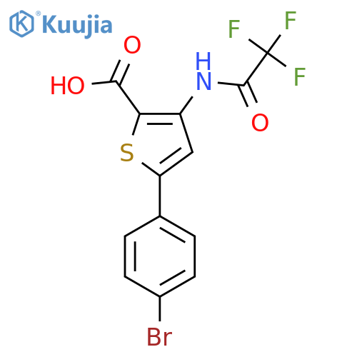 5-(4-Bromophenyl)-3-(2,2,2-trifluoroacetamido)thiophene-2-carboxylic acid structure