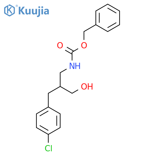 benzyl N-{2-(4-chlorophenyl)methyl-3-hydroxypropyl}carbamate structure