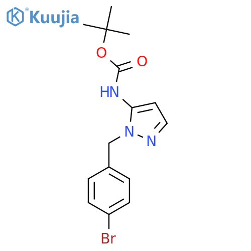 tert-butyl N-{1-(4-bromophenyl)methyl-1H-pyrazol-5-yl}carbamate structure