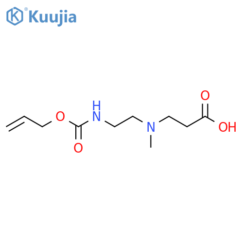 3-methyl(2-{(prop-2-en-1-yloxy)carbonylamino}ethyl)aminopropanoic acid structure