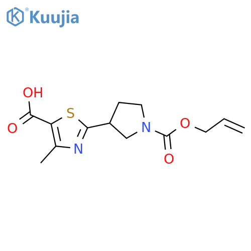 4-methyl-2-{1-(prop-2-en-1-yloxy)carbonylpyrrolidin-3-yl}-1,3-thiazole-5-carboxylic acid structure