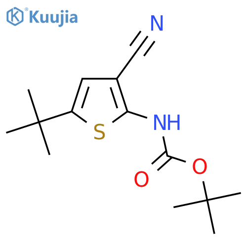 tert-butyl N-(5-tert-butyl-3-cyanothiophen-2-yl)carbamate structure