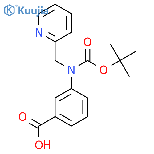 3-{(tert-butoxy)carbonyl(pyridin-2-yl)methylamino}benzoic acid structure