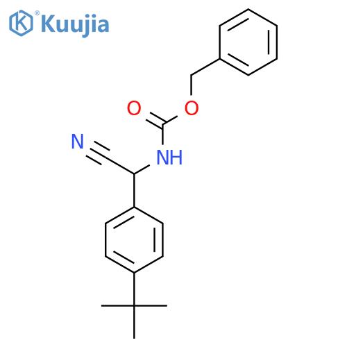 benzyl N-(4-tert-butylphenyl)(cyano)methylcarbamate structure
