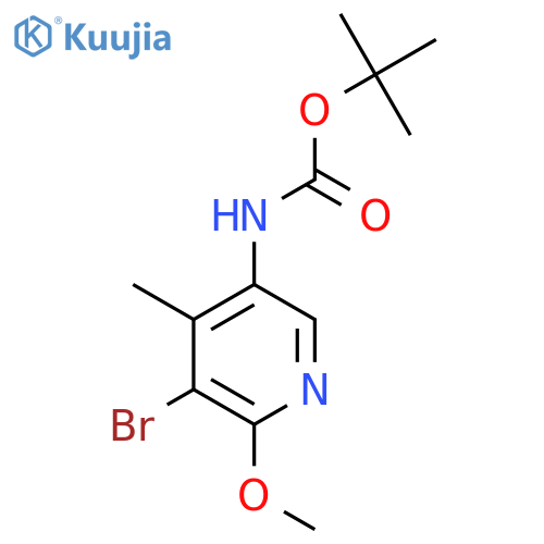 tert-butyl N-(5-bromo-6-methoxy-4-methylpyridin-3-yl)carbamate structure