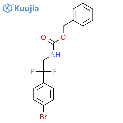 benzyl N-[2-(4-bromophenyl)-2,2-difluoroethyl]carbamate structure