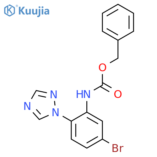 benzyl N-5-bromo-2-(1H-1,2,4-triazol-1-yl)phenylcarbamate structure