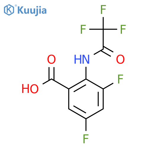 3,5-Difluoro-2-(2,2,2-trifluoroacetamido)benzoic acid structure