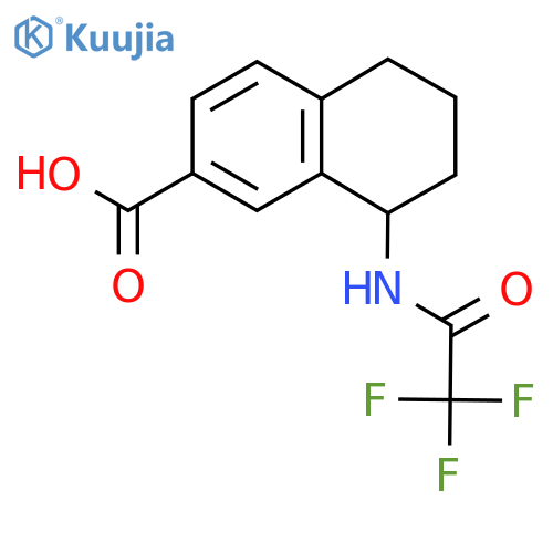 8-(2,2,2-Trifluoroacetamido)-5,6,7,8-tetrahydronaphthalene-2-carboxylic acid structure