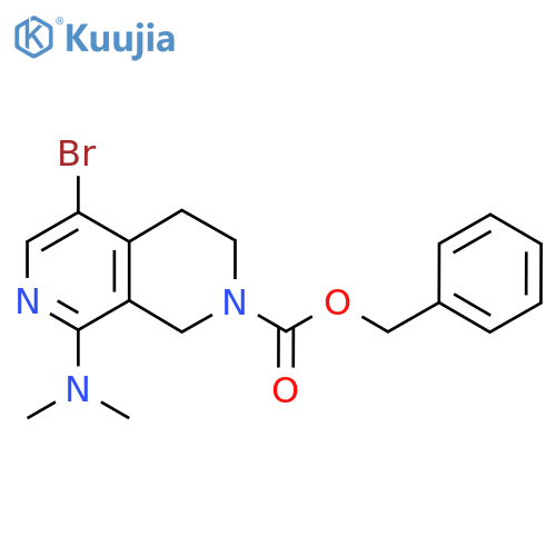 Benzyl 5-bromo-8-(dimethylamino)-1,2,3,4-tetrahydro-2,7-naphthyridine-2-carboxylate structure