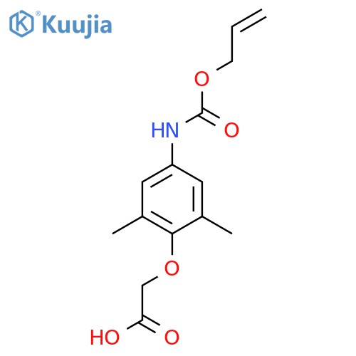 2-(2,6-Dimethyl-4-{[(prop-2-en-1-yloxy)carbonyl]amino}phenoxy)acetic acid structure