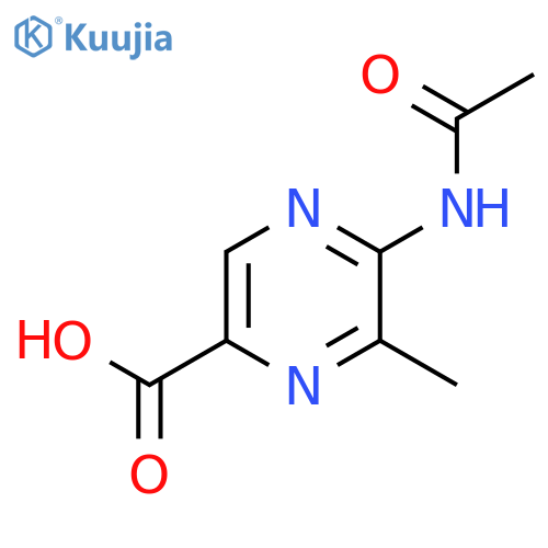 5-Acetamido-6-methylpyrazine-2-carboxylic acid structure