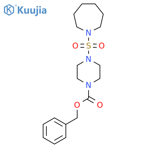 Benzyl 4-(azepane-1-sulfonyl)piperazine-1-carboxylate structure