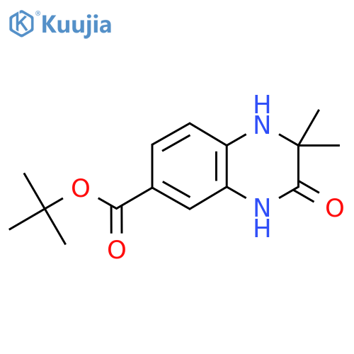 Tert-butyl 2,2-dimethyl-3-oxo-1,2,3,4-tetrahydroquinoxaline-6-carboxylate structure