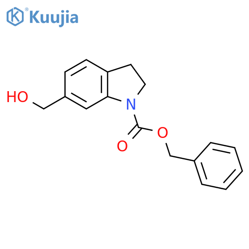 benzyl 6-(hydroxymethyl)-2,3-dihydro-1H-indole-1-carboxylate structure