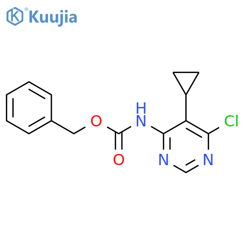 benzyl N-(6-chloro-5-cyclopropylpyrimidin-4-yl)carbamate structure
