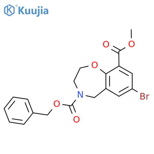 4-Benzyl 9-methyl 7-bromo-2,3,4,5-tetrahydro-1,4-benzoxazepine-4,9-dicarboxylate structure
