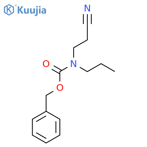 benzyl N-(2-cyanoethyl)-N-propylcarbamate structure