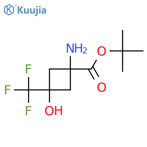 tert-butyl (1r,3r)-1-amino-3-hydroxy-3-(trifluoromethyl)cyclobutane-1-carboxylate structure