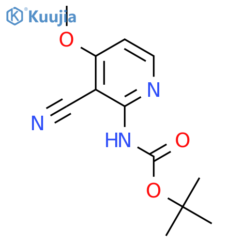 tert-butyl N-(3-cyano-4-methoxypyridin-2-yl)carbamate structure