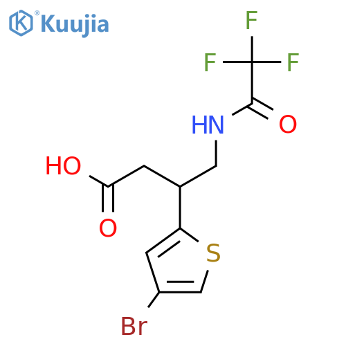 3-(4-Bromothiophen-2-yl)-4-(2,2,2-trifluoroacetamido)butanoic acid structure