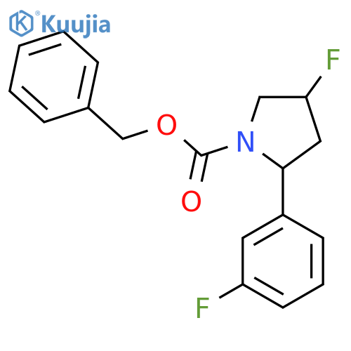 Benzyl 4-fluoro-2-(3-fluorophenyl)pyrrolidine-1-carboxylate structure