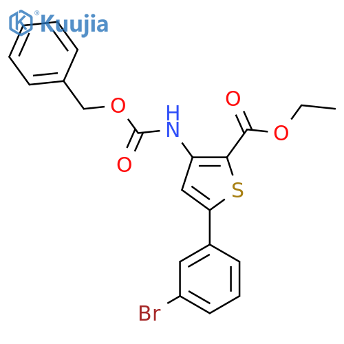 Ethyl 3-{[(benzyloxy)carbonyl]amino}-5-(3-bromophenyl)thiophene-2-carboxylate structure