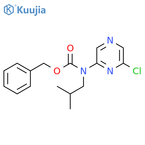 benzyl N-(6-chloropyrazin-2-yl)-N-(2-methylpropyl)carbamate structure
