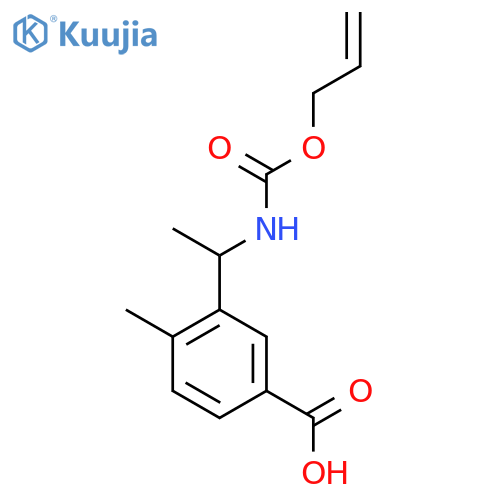 4-methyl-3-(1-{(prop-2-en-1-yloxy)carbonylamino}ethyl)benzoic acid structure