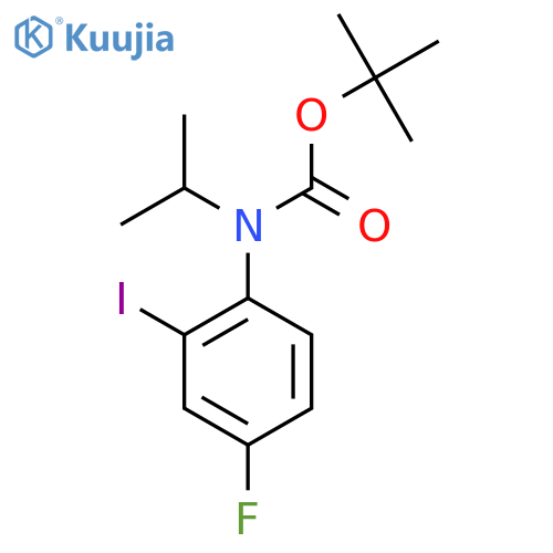 tert-butyl N-(4-fluoro-2-iodophenyl)-N-(propan-2-yl)carbamate structure
