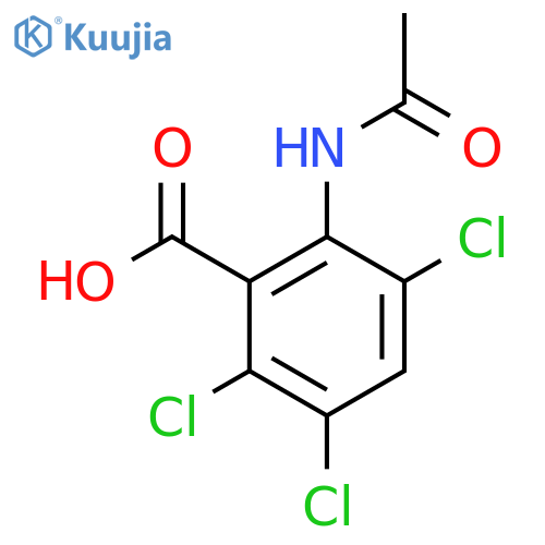 2,3,5-Trichloro-6-acetamidobenzoic acid structure