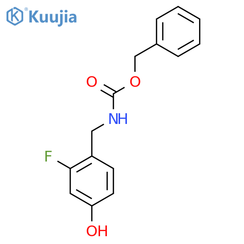 benzyl N-[(2-fluoro-4-hydroxyphenyl)methyl]carbamate structure