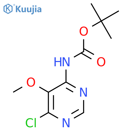 tert-butyl N-(6-chloro-5-methoxypyrimidin-4-yl)carbamate structure