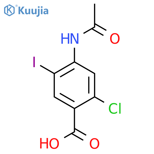 2-Chloro-4-acetamido-5-iodobenzoic acid structure