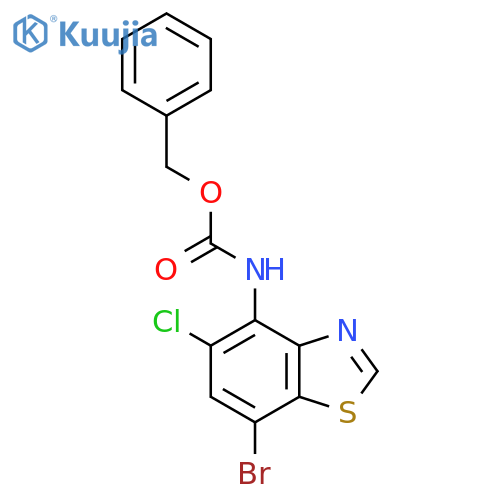 benzyl N-(7-bromo-5-chloro-1,3-benzothiazol-4-yl)carbamate structure