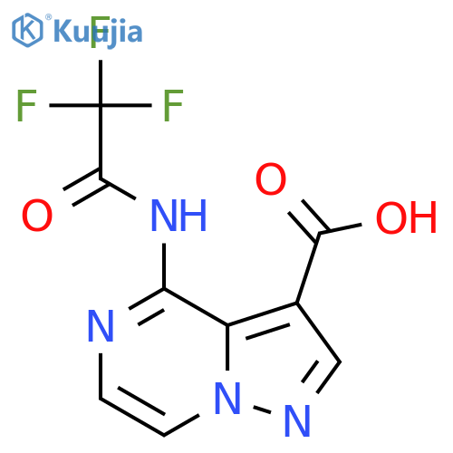4-(2,2,2-Trifluoroacetamido)pyrazolo[1,5-a]pyrazine-3-carboxylic acid structure