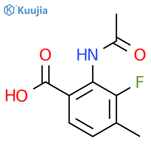 2-Acetamido-3-fluoro-4-methylbenzoic acid structure