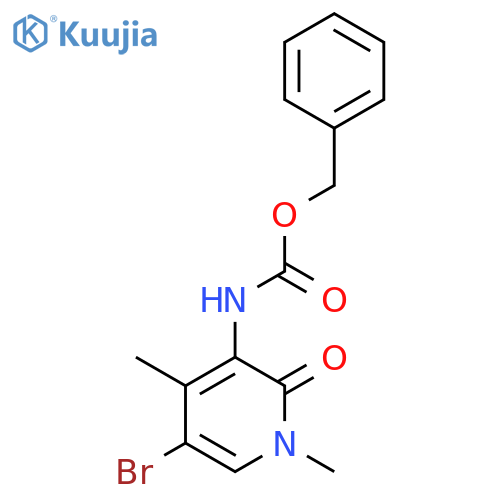 benzyl N-(5-bromo-1,4-dimethyl-2-oxo-1,2-dihydropyridin-3-yl)carbamate structure