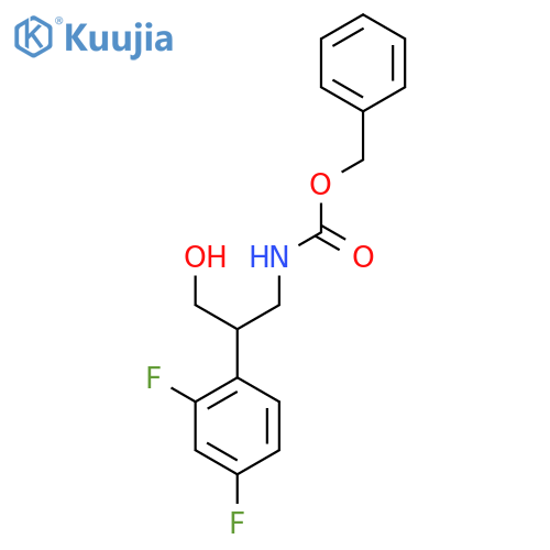 benzyl N-2-(2,4-difluorophenyl)-3-hydroxypropylcarbamate structure
