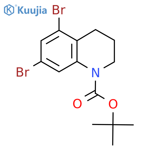 Tert-butyl 5,7-dibromo-1,2,3,4-tetrahydroquinoline-1-carboxylate structure