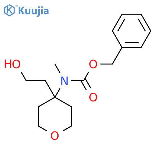 benzyl N-4-(2-hydroxyethyl)oxan-4-yl-N-methylcarbamate structure