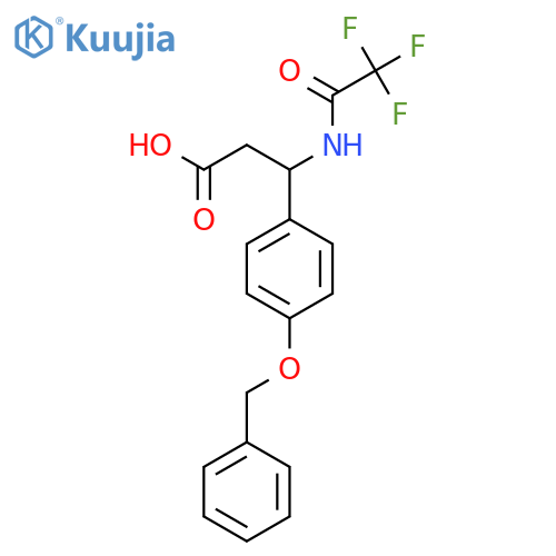 3-4-(benzyloxy)phenyl-3-(2,2,2-trifluoroacetamido)propanoic acid structure