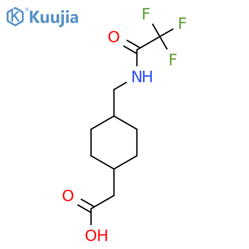 2-(1r,4r)-4-(2,2,2-trifluoroacetamido)methylcyclohexylacetic acid structure
