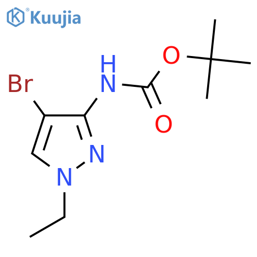 tert-butyl N-(4-bromo-1-ethyl-1H-pyrazol-3-yl)carbamate structure
