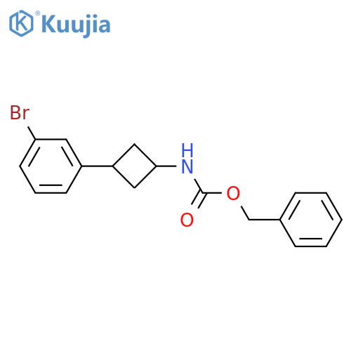 benzyl N-[(1r,3r)-3-(3-bromophenyl)cyclobutyl]carbamate structure