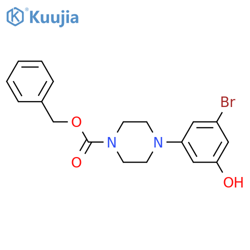 Benzyl 4-(3-bromo-5-hydroxyphenyl)piperazine-1-carboxylate structure