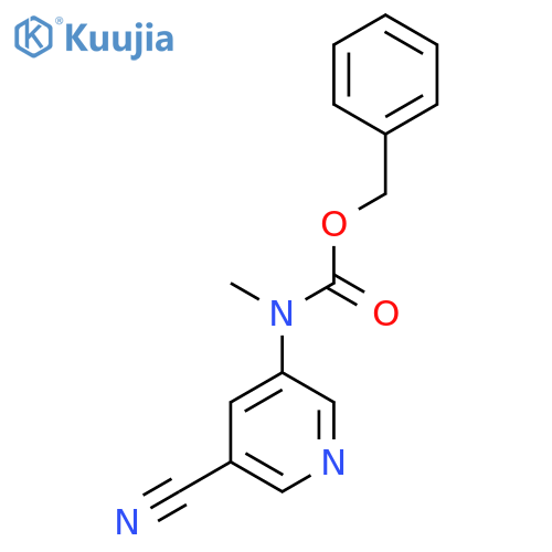benzyl N-(5-cyanopyridin-3-yl)-N-methylcarbamate structure